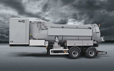 vacuüm unit huren koks group megavac trailer vacuümtrailer luchtverplaatsingstrailer